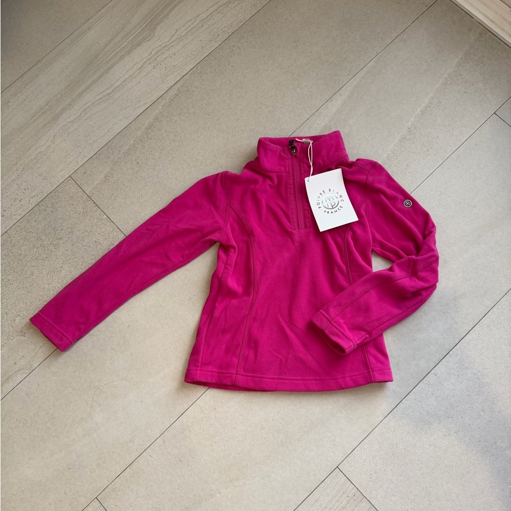 NWT Kids Poivre Blanc Micro Fleece Quarter Zip Sweater
